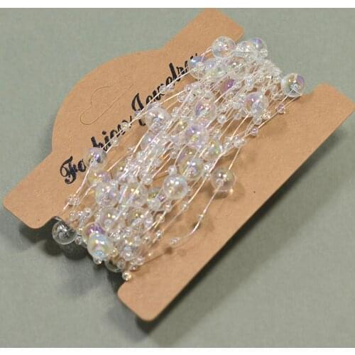 5m Hanging Round Beads Chain for Wishing Tree Garland Decoration, Aquarium Decor, Club Party Decoration