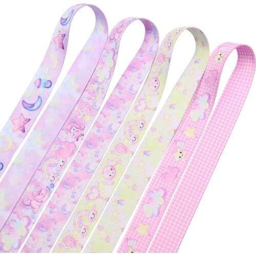 5 Yards Double Face Cartoon Ribbon 3/4 Inch (20mm) DIY Handmade Webbing Dog Leash and Collar,Mobile Phone Chain,Kettle Rope
