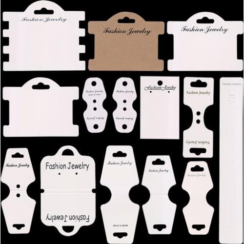 50pcs/lot Earrings And Necklace Display Cards Cardboard Earring Package Hang Tag Card For Ear Studs Earring Necklaces