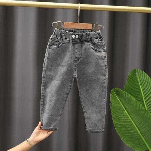 Free shipping Spring Kids Jeans Quality Children Pants Baby Boys Jeans Girls Denim Trousers Fashion Infant Clothing Clothes 2-6Y