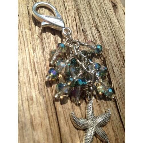 Starfish Key Chain | Starfish Purse Charm | Backpack Charm | Zipper Pull | Beach Gift