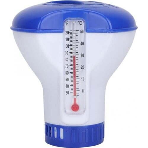 Swimming Pool Floating 1.5inch Chemical Chlorine Dispenser With Thermometer Disinfection & Automatic Applicator Pump Dropship