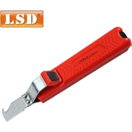 Wire stripper LY25-6 for diameter 8-28mm round PVC/silicone//PTFE/rubber Cable Stripping Tool good quality wire stripping plier