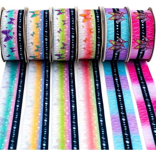 Kochou Shinobu Double Printed Japanese Kimetsu No Yaiba Anime Grosgrain/Satin Ribbon 10 Yards
