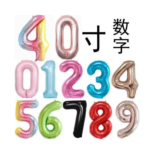 KUWANLE 320pcs/Lot 40Inch Numbers Balloons