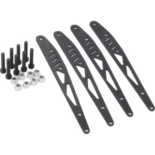 KYX Racing Carbon Fiber Rear Trailing Arm Plate Protector Tie Rod Guard Upgrades Parts for 1/10 Rc Crawler Axial RBX10 RYFT