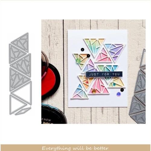 Pyramid Triangle Geometry Metal Cutting Dies DIY Cutting Dies Frame Embossing Paper Decorate Cards Hot Stencils For Scrapbook