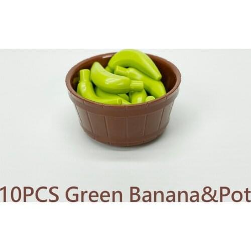 [MOC Hub] Green Banana&Container Box Building Blocks Compatible Major Brand Kids Assembled Toys 30150 Early Learning