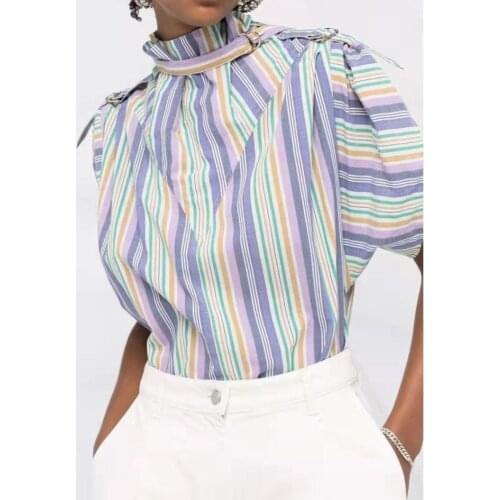 Женские рубашки в полоску OLOMLB China At AliExpress