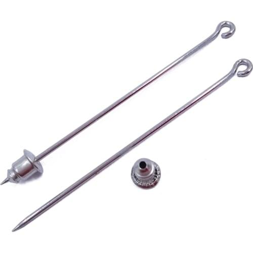 Platinum 1000piece 50mm 60mm 70mm Sharp End Hijab Pins Brooch Pins with Bullet Backs Stick Pin Lapel Pin Clutch JZJZ004