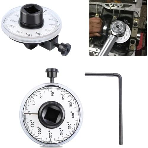 Samger 1/2inch Adjustable Drive Torque Angle Gauge Auto Garage Tool Set 360°Professional For Hand Tools Wrench Auto repair tools