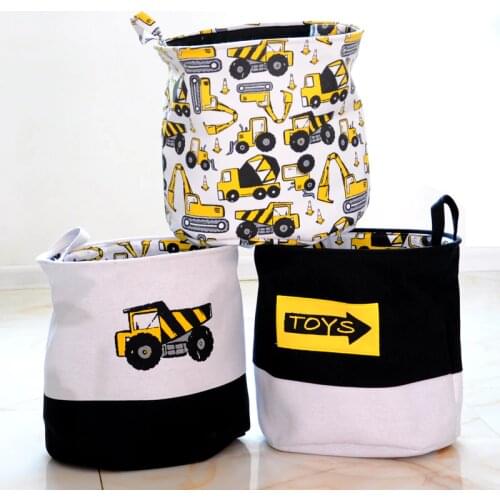 Cute Car Laundry Basket Bag Folding Laundry Basket Large Capacity Clothes Storage Bag Children Toy Storage Bucket Waterproof