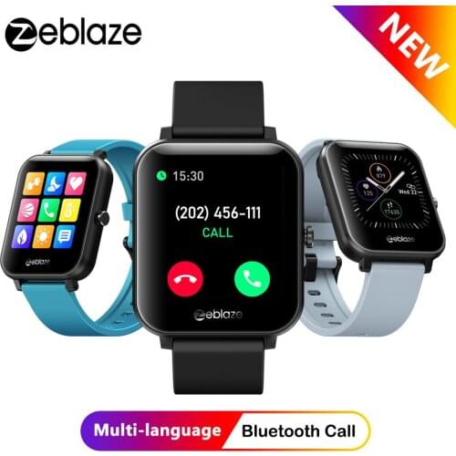 New Zeblaze GTS Bluetooth Smart Watch Blood Pressure Oxygen Heart Rate Monitoring Music Remote ControlTouch Screen Waterproof