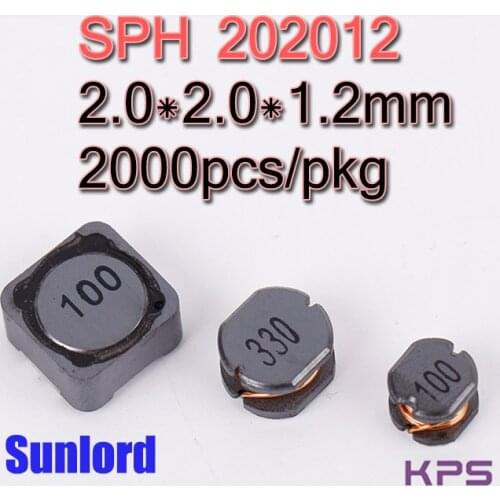 SPH202012 Wire Wound SMD Power Inductor Phones 3C 5G AI EMI Telecommunication TV Video Audio Computer Navigation VR AR LED UAWEI