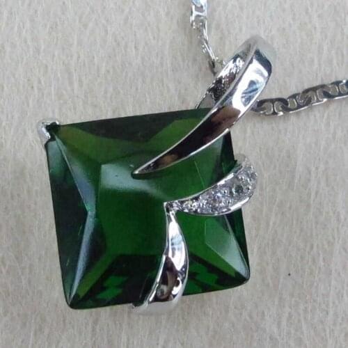 SHUNXUNZE Wedding pendants charms christmas for Jewelry & Accessories dark brown Peridot Cubic Zirconia Rhodium Plated R897 R898