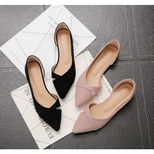 Fashion Casual Flat Shoes Woman New Summer Breathable Comfortable Soft-soled Shoes Pointed Toe Shallow Flat Women Shoes