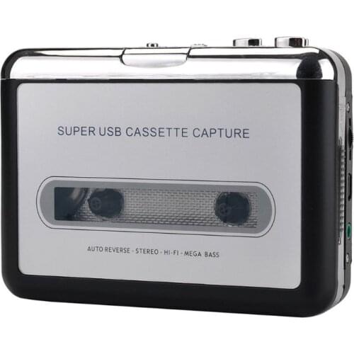 USB Cassette Player Tape to PC Old Cassette to MP3 Format Converter Audio Recorder Capture Walkman with Auto Reverse