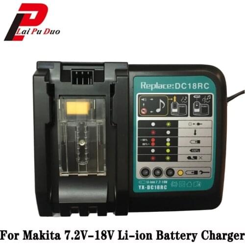 Li-ion Battery Charger 3A 6A DC18RC for Makita 7.2V-18V BL1830 Bl1430 DC18RC DC18RA Power tool 1A charger