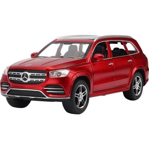 1:32 Alloy Diecast Mercedes Benz GLS 580 ORV Vehicles with Lights Sounding Function Pull-back Car Toy Model Collectibles