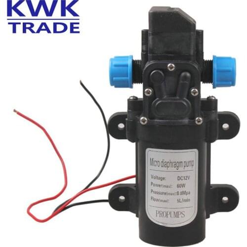 2018 Hot DC12V 60W High Pressure Micro Diaphragm Water Pump Automatic Switch 5L/min Range 8m Water Pump Home Garden Irrigation