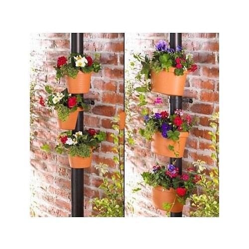 3 Pc/Lot Unique Gutter Downspout Garden Flower Pot DRAIN PIPE FLOWER PLANT POTS Tubs Drain Pipe Garden Planters