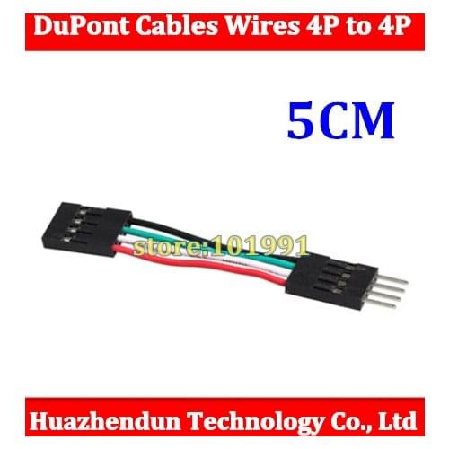 30pcs 3D rduino 50mm 2.54mm 4P to 4Pin M TO F Spacing Female to male DuPont Cables Wire Electronic building blocks Jumper