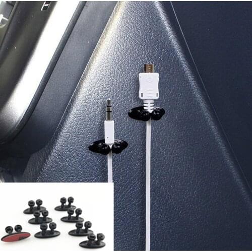 8pcs Car Wire USB Cable Fixer Organize Clamp Headphone Cable Data Cord for Lexus ES250 RX350 330 ES240 GS460 CT200H CT DS LX LS