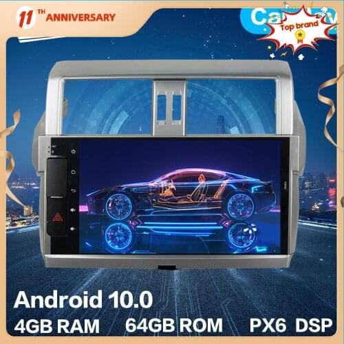 Android 10 4G+64GB Car Radio Player GPS Navigation Car Stereo For Toyota Land Cruiser Prado 2014+ HD Multimedia DVD DSP Carplay