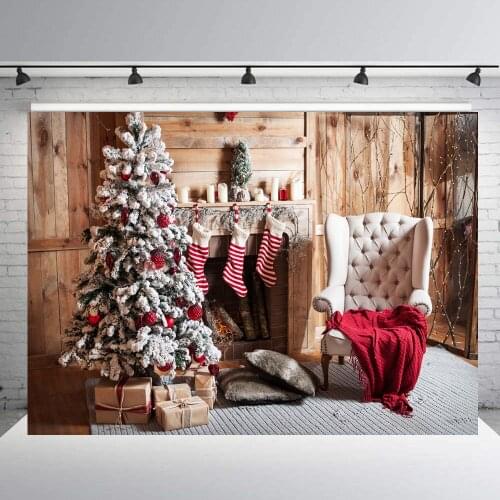 BEIPOTO Indoor Christmas Backdrops Party Decoration Background Xmas Event family Santa baby kids photo booth shoot studio props