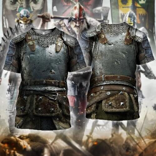 Medieval Armors game character 3D Printed t shirt Harajuku summer Short sleeve shirt Knights Casual Unisex T-shirt Tops