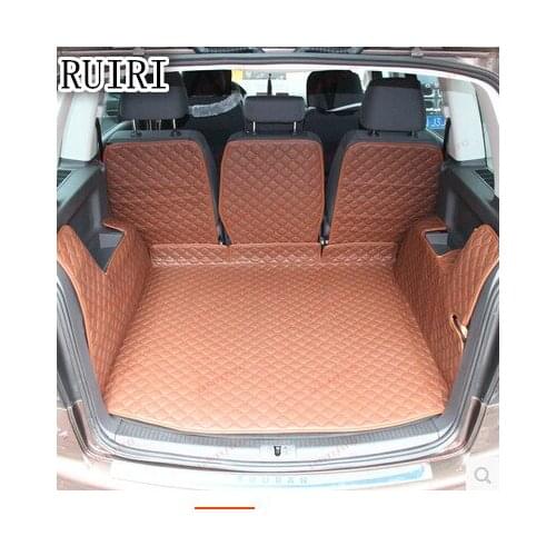 Good quality! Special car trunk mats for Volkswagen Touran 5 seats 2014-2004 waterproof cargo liner boot carpets for Touran 2010