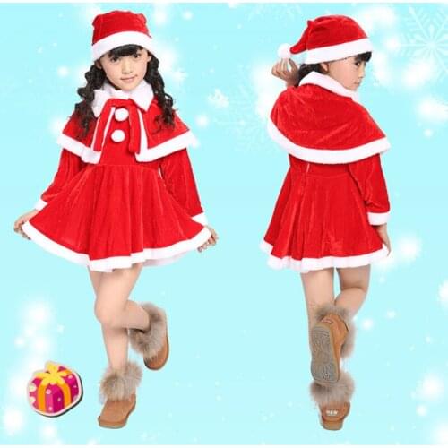 Christmas Winter Newborn Infant Babys Girls Christmas Gift Dress patchwork Tops+ Pants+Hat Clothes Sets Outfits Toddler kids