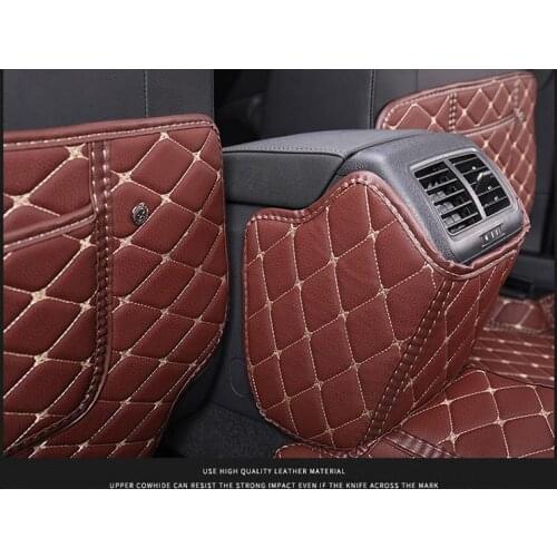 For Skoda Rapid 2018 Car-styling anti-dirty mat Interior Refit Armrest Box Rear Seat Kick Pad