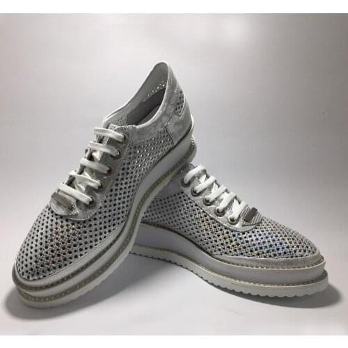 Women Genuine Leather Platform Sneakers White Spring Summer Fashion Casual Lightweight and Comfortable Design Breathable Shoes