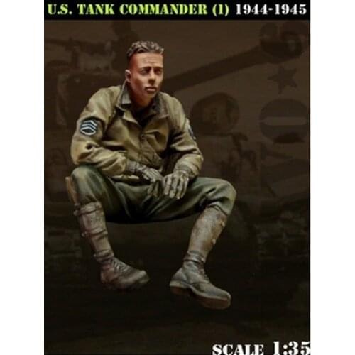 Scale Models 1/35 WW2 Fury tank commander WWii Figure resin Kit Free Shipping