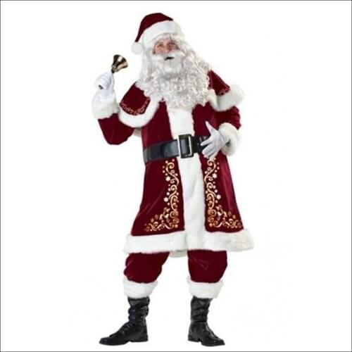 New Christmas bar party performance costume Halloween adult size male and female Santa Claus role-playing Christmas suit