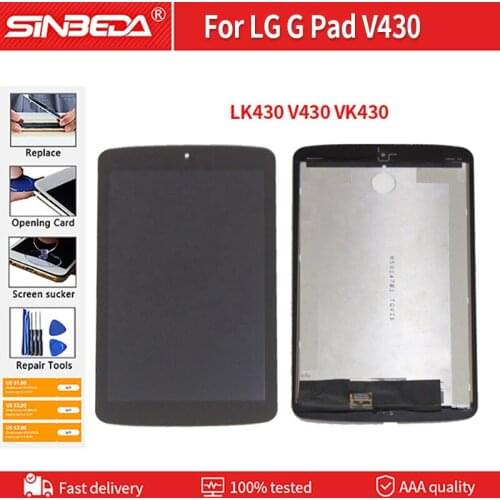 Original Tablet Screen Replacement 7" For LG G Pad LK430 V430 VK430 Tablet LCD With Touch Screens Digitizer Assembly Complete