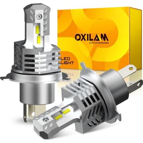 OXILAM NEW 2Pcs 12000Lm Car LED Headlight Bulbs H4 9003 High Low Beam Headlamp ZES LED Turbo Car Head Lights 6000K White 12V 24V