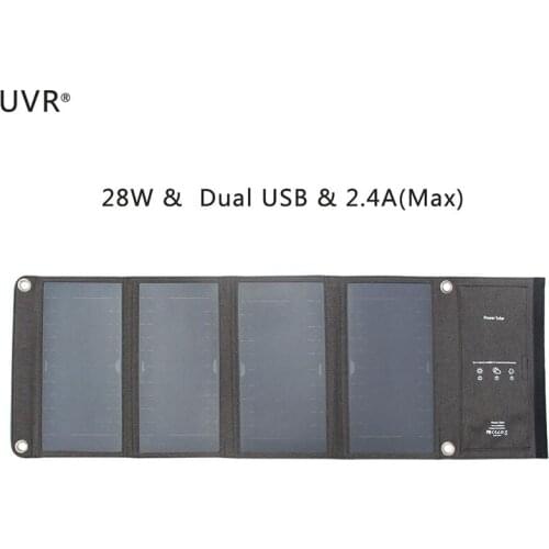 Solar Energy Phone Charger for smart device Charge 28W Dual USB Folding Package Portable Outdoor Sun Power Adapter Power Bank