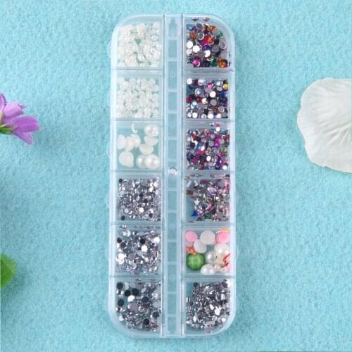 12 Grids Jewelry Bead Diamond Container Compartments Craft Transparent Organizer Daimond Painting Drill Box Tool dropshipping#38
