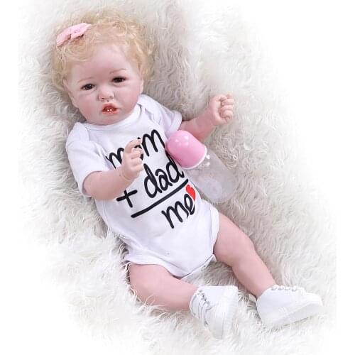 High Quality 56CM Rebirth Doll Realistic Reborn Baby Cute Pouting bebe reborn full silicone Doll For girl toys gift