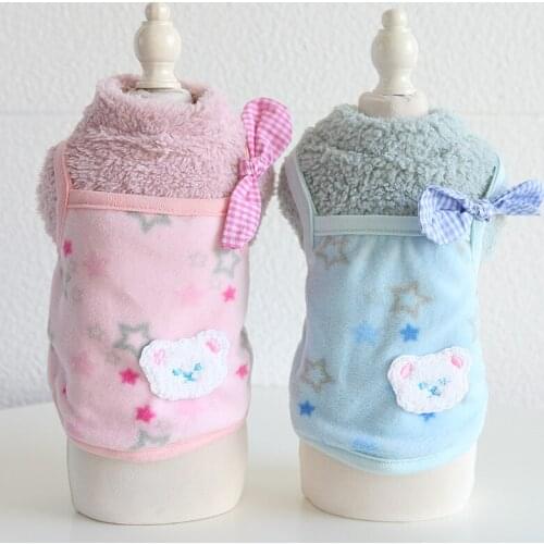 Cat Flower Velvet Coat Sweatshirt Pet Dog Clothes Warm Cotton Dog Jumpsuits Cat Pajamas Hoodies Clothing For Dogs Cat Puppy