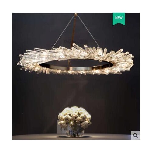 Crystal chandelier ring post-modern luxury living room restaurant designer personality art model room