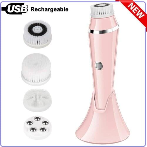 SEXYGO Facial Cleansing Brush Ultrasonic Facial Cleanser Brush Waterproof Face Cleaner For Blackhead Remover Pore Cleaner