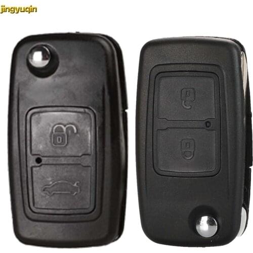 Jingyuqin 10pcs 2BTN Remote Car Key Fob Shell For Chery A5 Fulwin Tiggo E5 A1 Cowin Easter Auto Case Replacement No.51 Blade