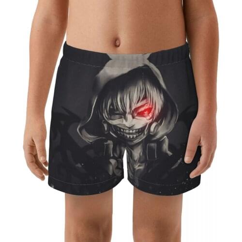 Tokyo Ghoul Shorts boy Quick Dry Swimwear Swimsuits Swim Boxer Trunks Surf Board Shorts With belt Summer Beach Shorts