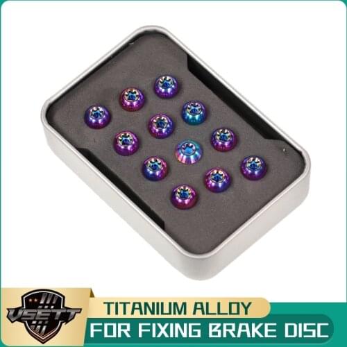 Universal Upgraded Titanium Alloy Screw for Fixing Disc Brake Rotor of Electric Scooter M5x10 T25 Bolt for Bicycle Brake Disc