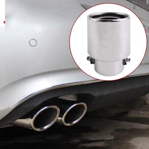 Universal Car Exhaust Muffler Tip Stainless Steel Pipe Chrome Trim Modified Car Tail Throat Liner Pipe Exhaust System Hot Hot
