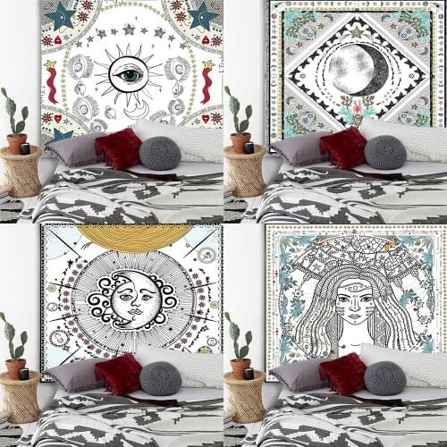 Bohemian tapestry witchcraft medieval European retro tarot cards divination tapestry wall hanging dormitory decoration