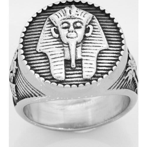 Fanssteel stainless steel jewelry jewelry palm tree indian chief head ring FSR14W32